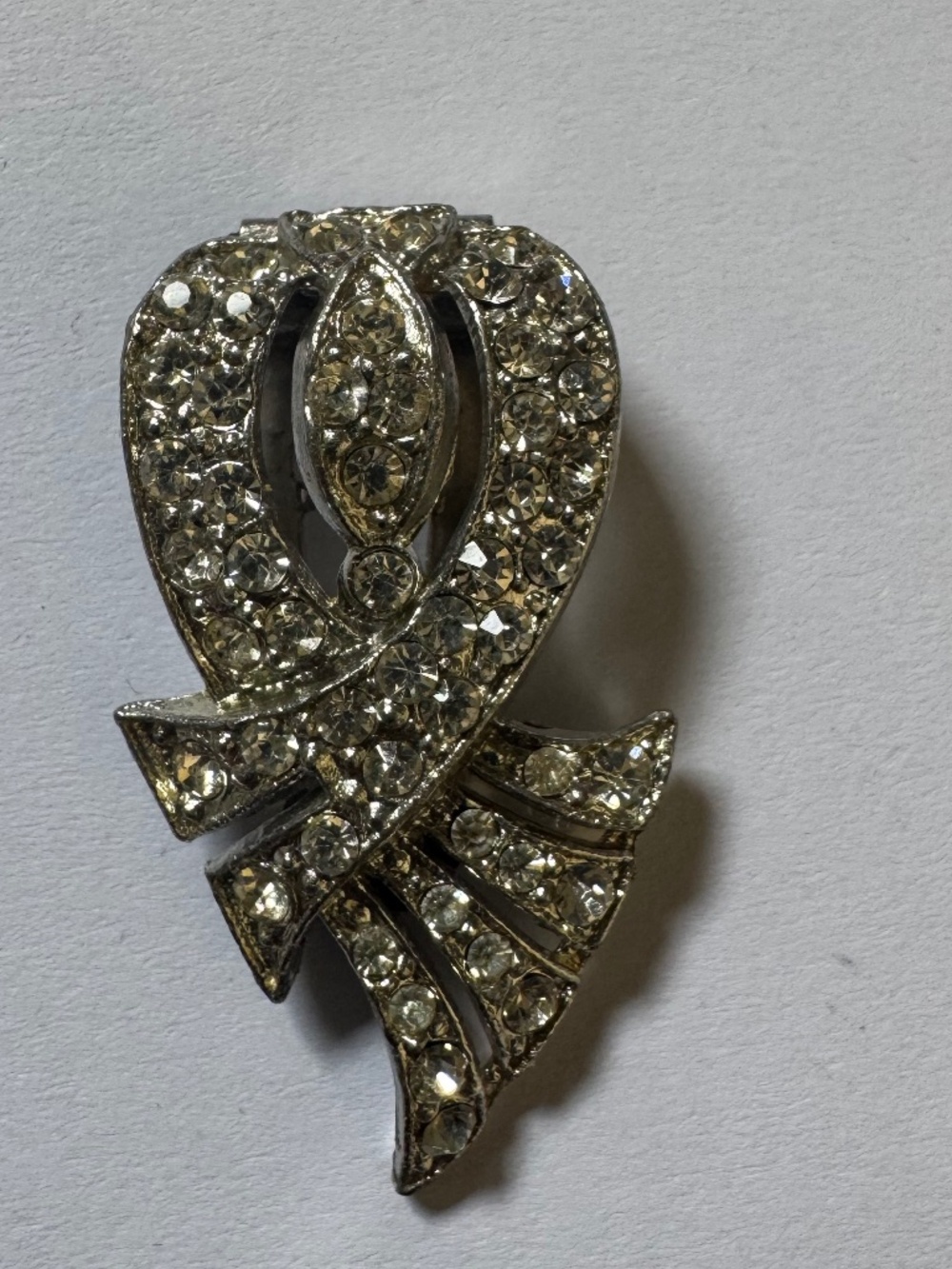 Vintage Art Deco Rhinestone Dress Clip